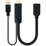 Nanocable Conversor HDMI 2.0 a DisplayPort V1.2 Negro 20 cm